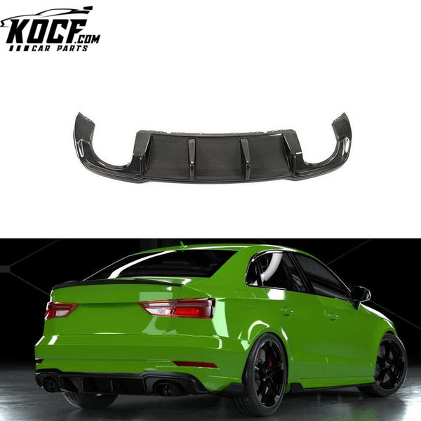 Carbon Fiber Facelift RS3 Rear Valance Lip for Audi RS3 8V Sedan 2017 2018 2019 2020