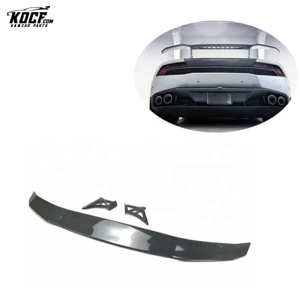 Fit For Lamborghini LP580 LP610 Huracan Vor style Carbon Fiber GT Wing Rear Spoiler Decktail Wing