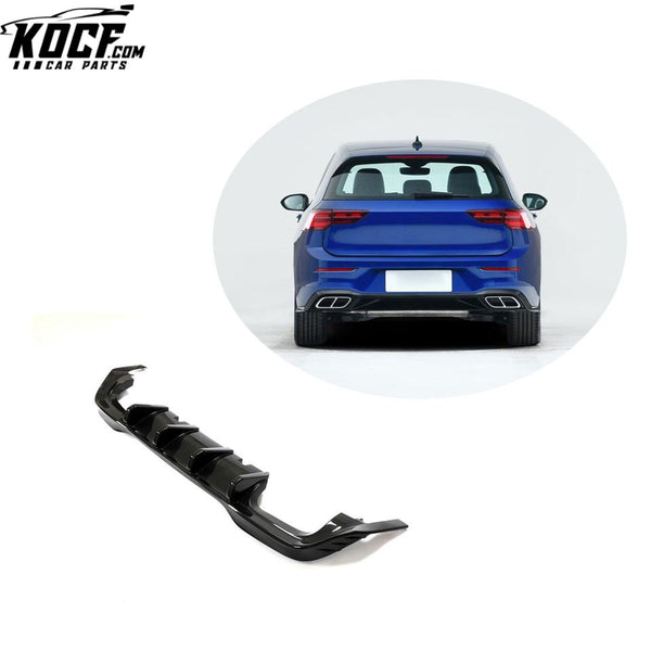 MK8 Carbon Fiber Auto Rear Diffuser Lip for Volkswagen Golf MK8 2021-2022