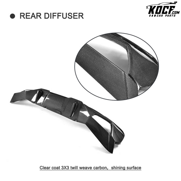 G30 Carbon Fiber Rear Diffuser for BMW G31 G38 520i 530i 540i M Sport 18-19