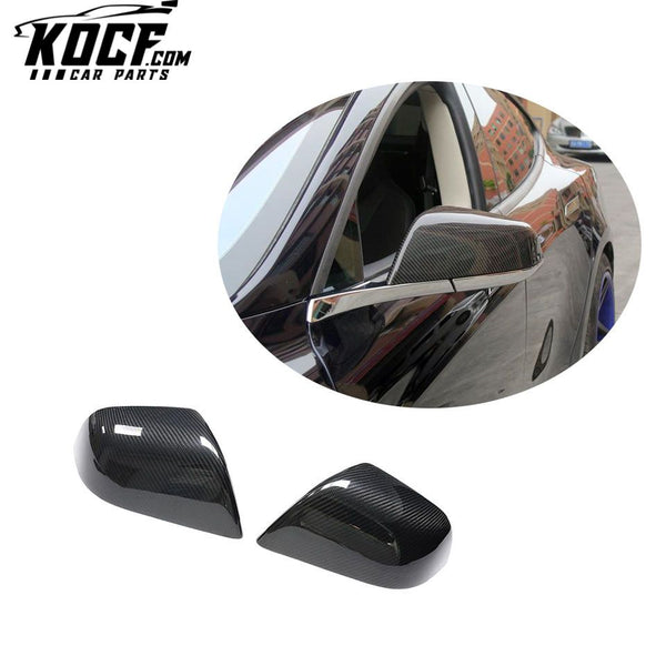 Dry Carbon Fiber Car Mirror Cover for Tesla Model 3 Base Sedan 4-Door 2017-2020