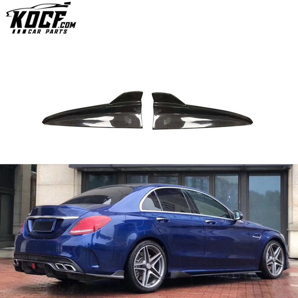 Carbon Fiber W205 Sport Rear Bumper Splitter for Mercedes Benz W205 C63 AMG Sedan 15-19