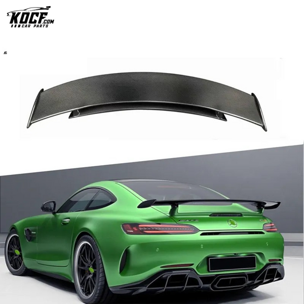 GTR Style With LED Carbon Fiber Rear Trunk GT Wing Rear Spoiler For Mercedes Benz C190 2 Doors AMG GT GTR 2015+