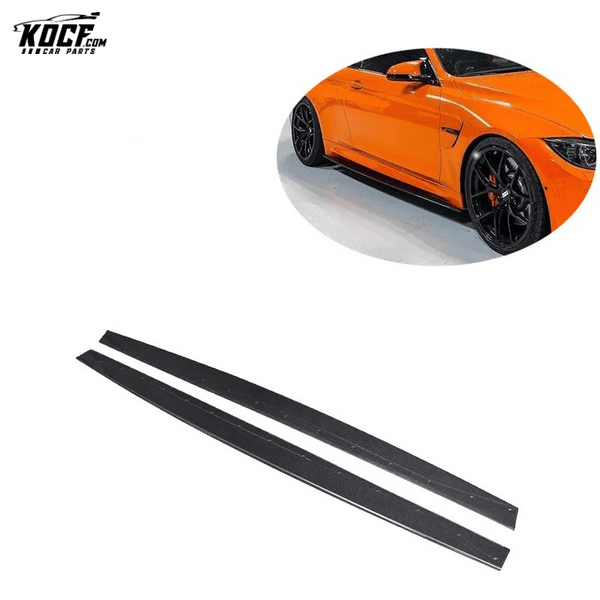 2015-2019 F82 M4 MP style Carbon Fiber Side Skirts Rocker Panels Side Trim Spoiler Extensions For BMW F80 F82 F83 M3 M4