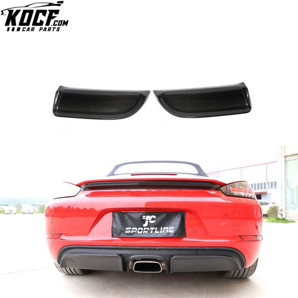 Carbon Fiber 718 Rear Diffuser Exterior Trims for Porsche 718 Boxster Cayman 2016-2018