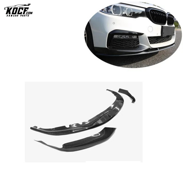 2017+ Car Styling MP style carbon fiber front bumper Lip splitter spoiler for BMW G30 G38 5 series M sport