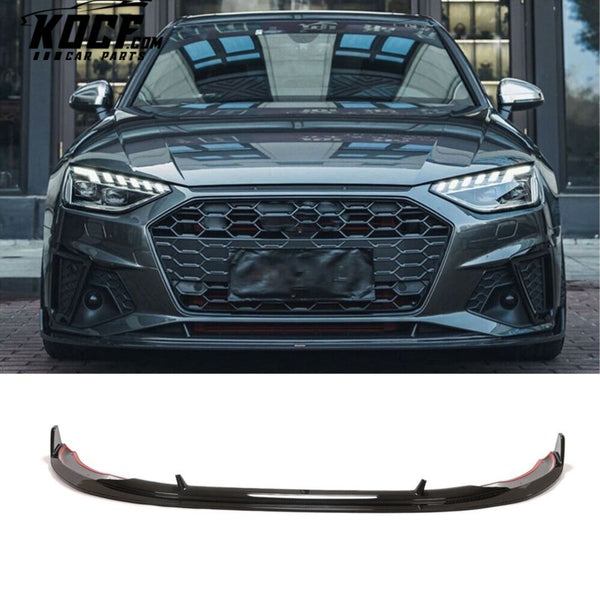 Carbon Car Lip Kit Front Bumper Lip Splitter for Audi A4-SLINE S4 2020UP Real Carbon Front Bumper Lip Chin Spoiler