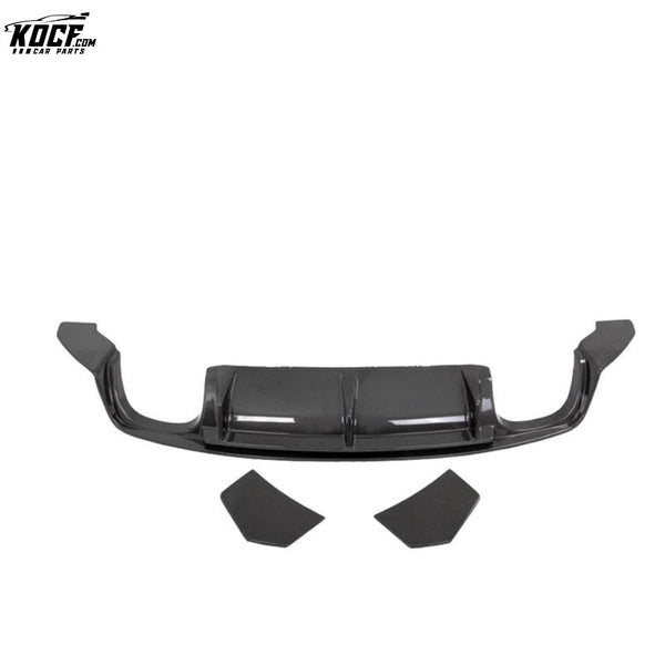 TTRS MK3 Carbon Fiber Rear Bumper Lip Diffuser with Side Splitter Spats Panel For Audi 2015-19