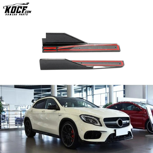 Pure Carbon Fiber GLA250 Sport Side Skirt Splitters for Mercedes Benz GLA45 AMG 15-19