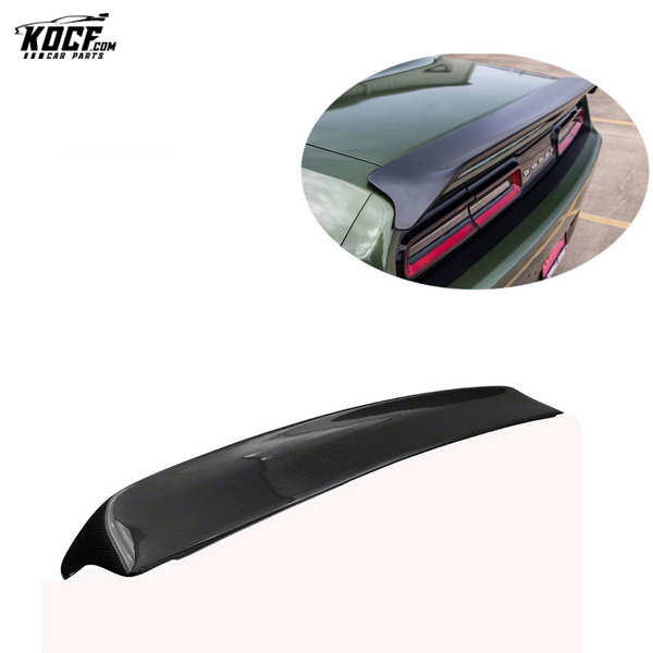 For 2008-21 Hellcat Redeye Style Carbon Fiber Rear Deck lid Spoiler w/Camera hole For Dodge Challenger