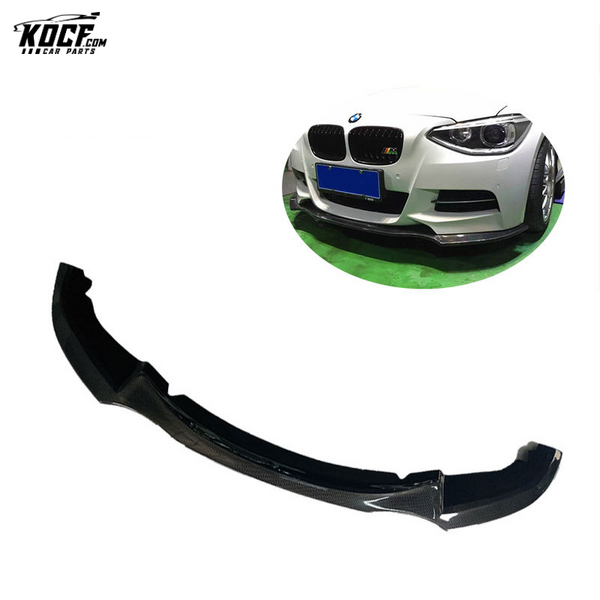 11-14 Riege style carbon fiber front bumper lip splitter spoiler for BMW F20 1 series M135i M140I M-tech bumper