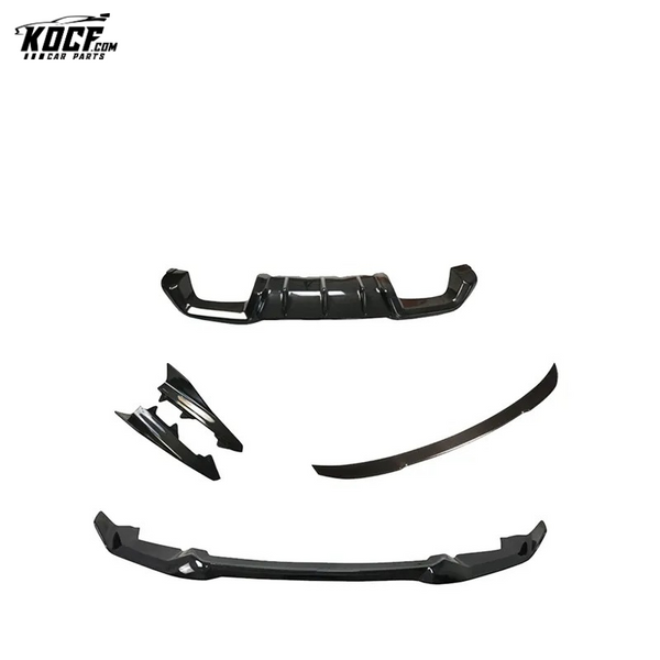 For 2019+ BMW M2C F87 CS style Carbon Fiber Body kit Front Bumper Lip Spoiler Side Splitter Diffuser Spoiler