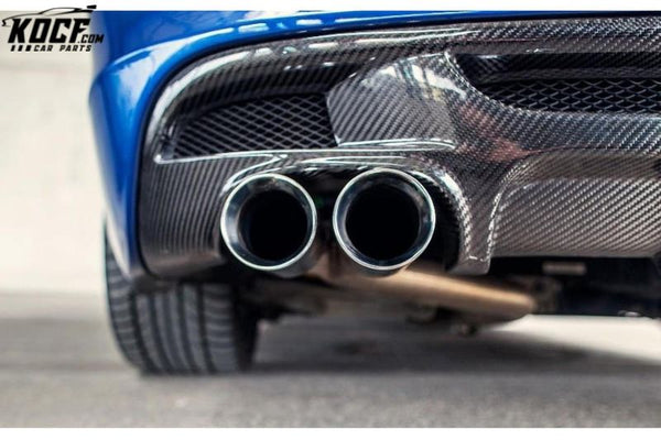 1-Series E82 Carbon Race Rear Diffuser Spoiler Quad Exhaust Pipe For BMW E82