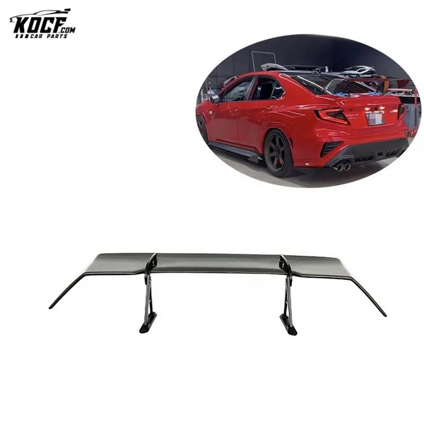 Sti-P style Carbon Fiber Swan-neck High Wing Rear Trunk Deck Tail Spoiler Fit For Subaru WRX S4 2022