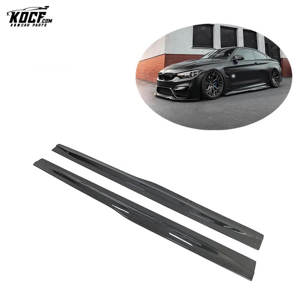 2015-2019 F82 M4 PS-M style Carbon Fiber Side Skirts Rocker Panels Extension For BMW F80 M3 F82 M4 Car styling