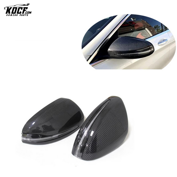 W205 W213 W222 LHD Replacement Carbon Mirror Cover For Mercedes Benz