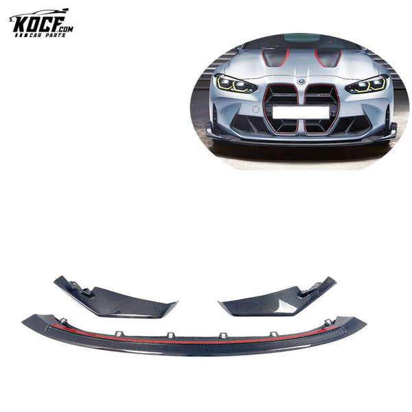 CSL style Carbon Fiber Front Bumper Spoiler Lip Splitter For BMW G80 M3 G82 M4 2021+