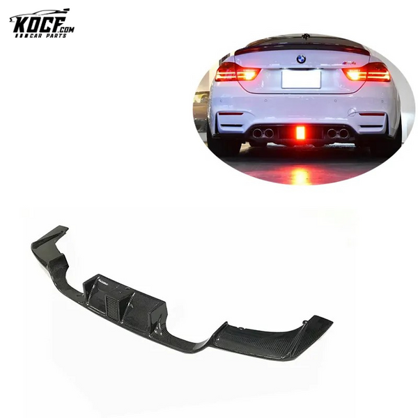 2015-18 F80 F82 F83 M3 M4 Rear Diffuser Kolhen Style carbon fiber rear diffuser with LED for BMW F8X M3 M4 Car styling