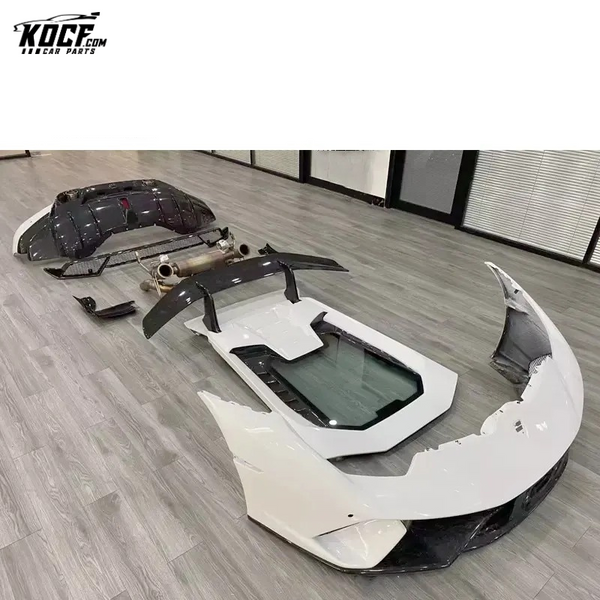 For Lamborghini Huracan Car Front Bumper Body kit LP610 LP580 Upgrade To Performant Body Kit Half Carbon