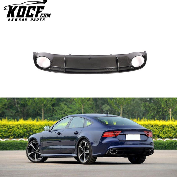 Dry Carbon Fiber RS7 Car Rear Diffuser for Audi RS7 C7 4G Hatchback 4-Door 2014-2016