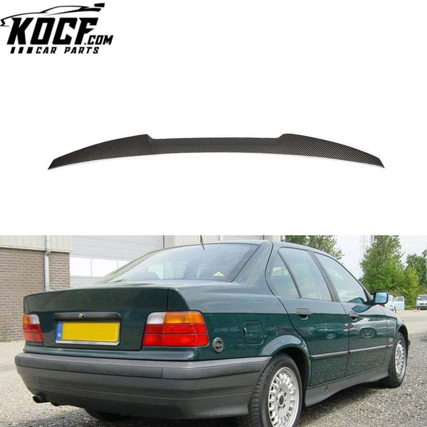 M4 Style Carbon Fiber E36 Trunk Spoiler for BMW 318i 320i 325i 328i M3 Sedan 4-Door 91-98