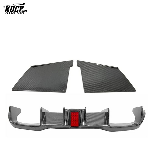 F87 M2 M2C LED Diffuser Carbon Fiber Rear Diffuser Spoiler With Side splitter For BMW F87 M2 M2 Competition