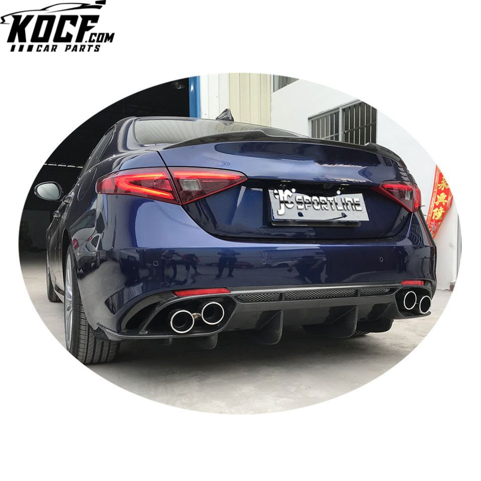 Carbon Fiber Giulia Rear Diffuser for Alfa Romeo Giulia Sedan 4-Door 2 ...