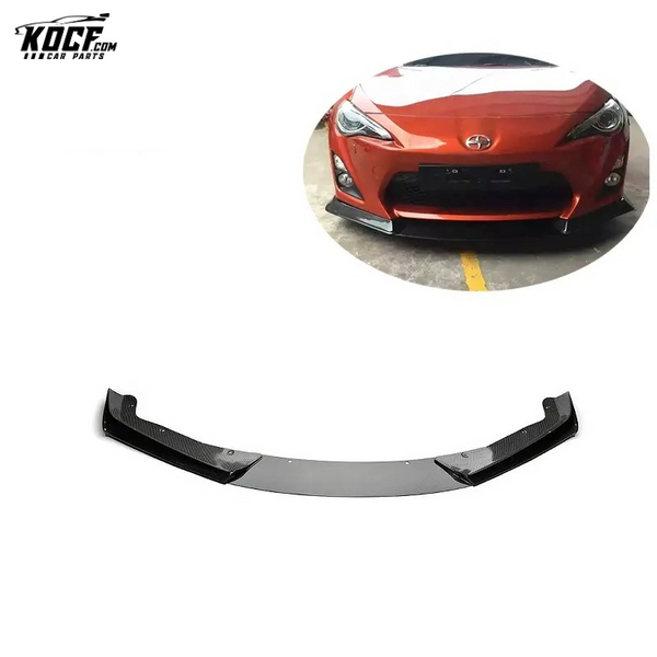 GT86 Front Lip 3-PC style JDM PSW Style Carbon Fiber Front Bumper Lip Spoiler Splitter For Toyota GT86 2013-15