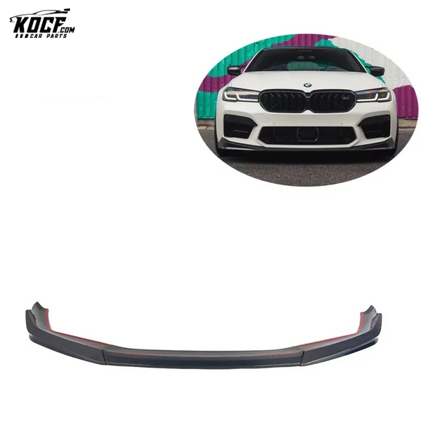 3-PC Design CS style Carbon Fiber Front Bumper Lip Splitter Spoiler For BMW F90 M5 LCI 20221-22