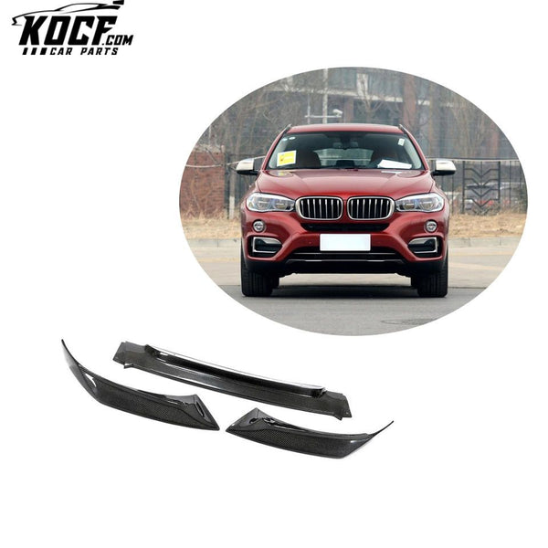 F16 X16 Carbon Auto Front Bumper Lip Spoiler for BMW X6 F16 sDrive35i Sport Utility 4-Door 15-16(Fits:X6 F16)