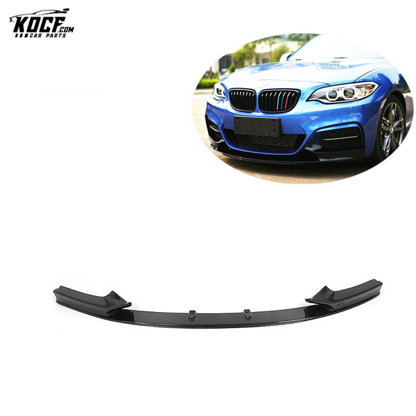 For BMW F22 M235i M-tech bumper MP style carbon fiber front bumper lip splitter spoiler