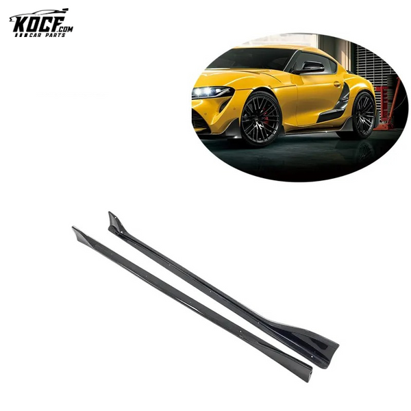 For 2019-20 Toyota Supra MK5 A90 A91 AG Style Carbon Fiber Side Skirts Rock Panel