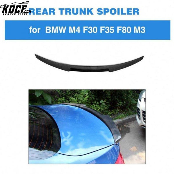 M3 to M4 Style Carbon Fiber Rear Wing Spoiler for BMW F30 F35 F80 2013-2017