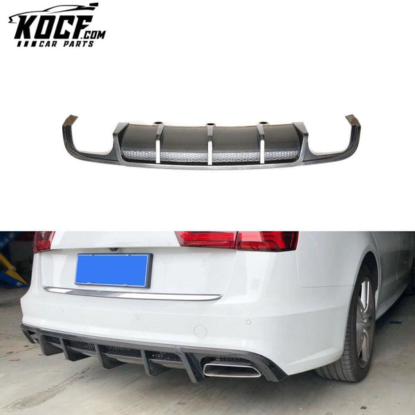 Carbon Fiber S6 Rear Bumper Lip for Audi S6 A6 C7 SLINE 5-Door Avant 16-18