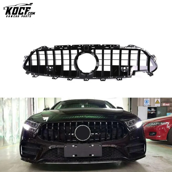 Glossy Black C257 GT Front Grill for Mercedes Benz CLS400 CLS450 CLS500 CLS550 CLS53 AMG 18-19