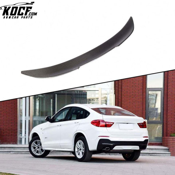 P Style Carbon Fiber Rear Trunk Spoiler for BMW X4 F26 SUV 2014-2017