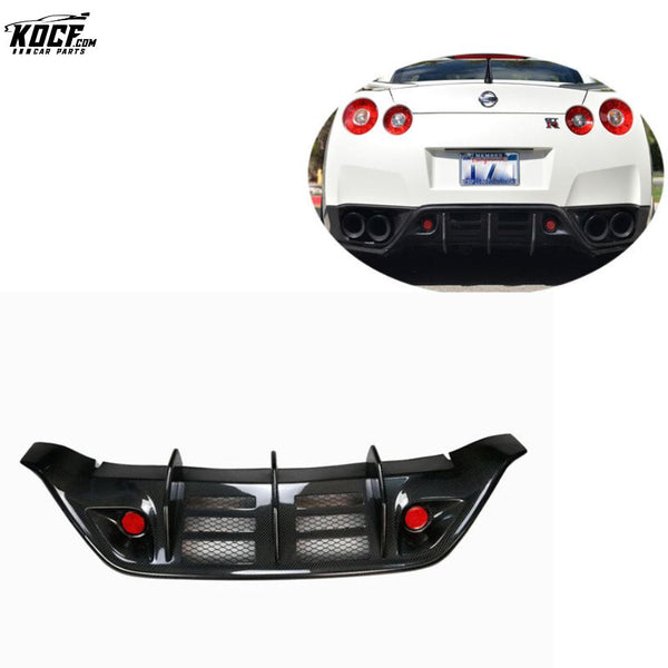 2008-11 WD style carbon fiber rear diffuser with reflectors for GTR R35 CBA