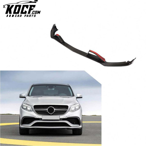 Modify Luxury GLE Class Carbon Fiber Car Bumper Lip for Mercedes Benz GLE63 AMG S Sport Utility 4-Door 2015-2019