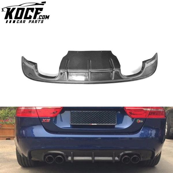 XE Carbon Fiber Rear Bumper Diffuser for Jaguar XE Prestige Sedan 2015-2017