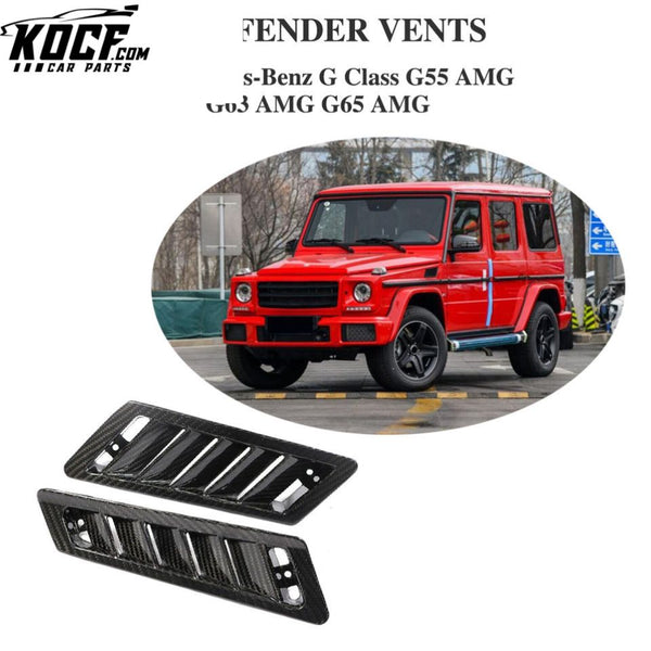 G55 G63 G65 Carbon Fiber Side Fender Vents for Mercedes-Benz G Class AMG 2004-2018