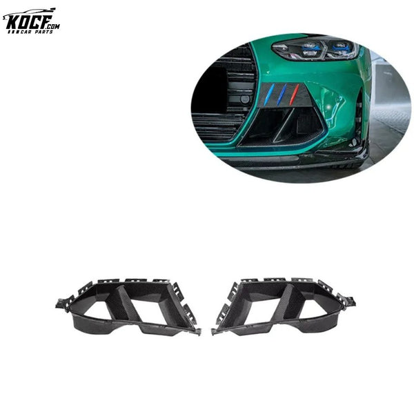 Factory OEM Custom G80 M3 MP Style Carbon Fiber Front Bumper Air Inlet Vent Scoop For BMW G8X M3 M4 Drop shipping 2021