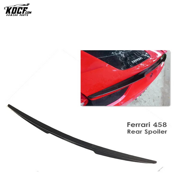 CARBON FIBER REAR SPOILER FOR 2011-2016 FERRARI 458 ITALIA AND SPIDER AND SPECIALE