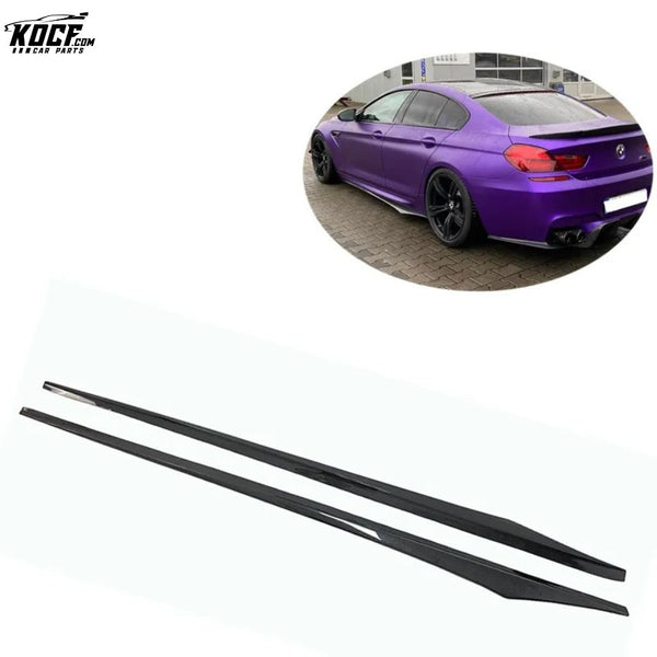 Vor style Carbon Fiber Side Skirts Extensions Add-on for BMW M6 F06 F12 F13