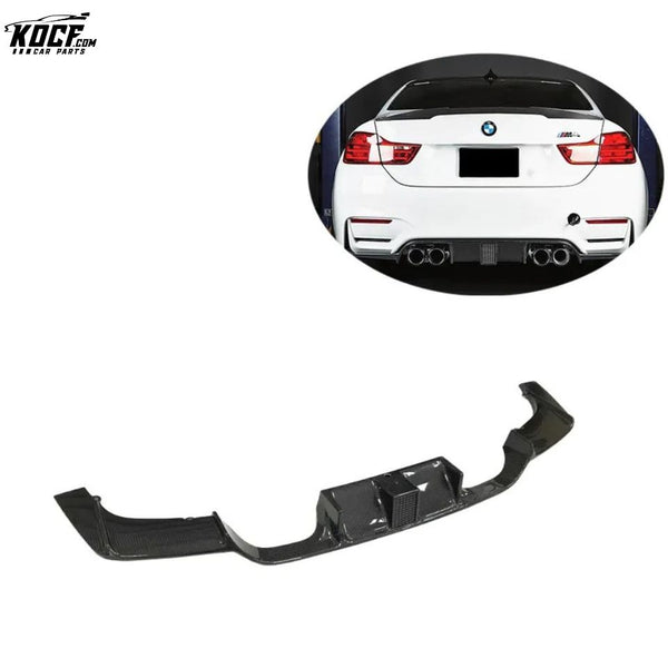 F80 M3 Kolhen Style Carbon Fiber Rear Bumper Lip Diffuser with LED light for BMW F80 F82 F83 M3 M4 15-19