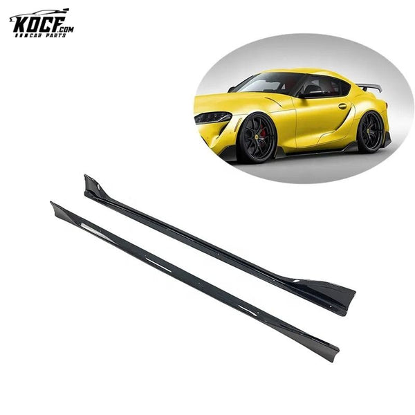 AG Style Carbon Fiber Side Skirts Rock Panel For 2019-20 Toyota Supra MK5 A90 A91