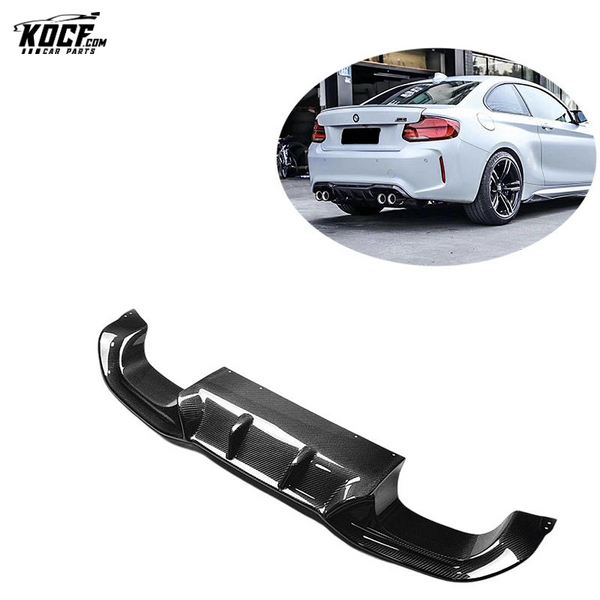 2016-2019 M2 F87 AK-P style carbon fiber rear bumper spoiler diffuser lip For BMW F87 M2 M2C