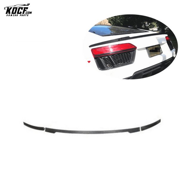 For 2017-2020 Generation 2 Audi R8 V10 Coupe 3-PC style carbon fiber rear trunklid spoiler boot spoiler