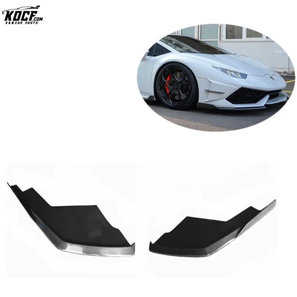1 PAIR/ DM Style Carbon Fiber Front Bumper Splitter Lip Spoiler For Lamborghini Huracan LP610-4 LP580