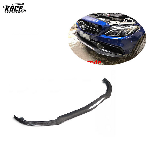 Customization Carbon fiber front bumper Spoiler lip splitter spoiler for Mercedes Benz C63 amg W205 coupe sedan