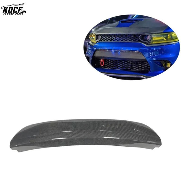 Fits 2015-2019 Dodge Charger Hellcat/SRT Front Bumper Carbon Fiber Cover Nose